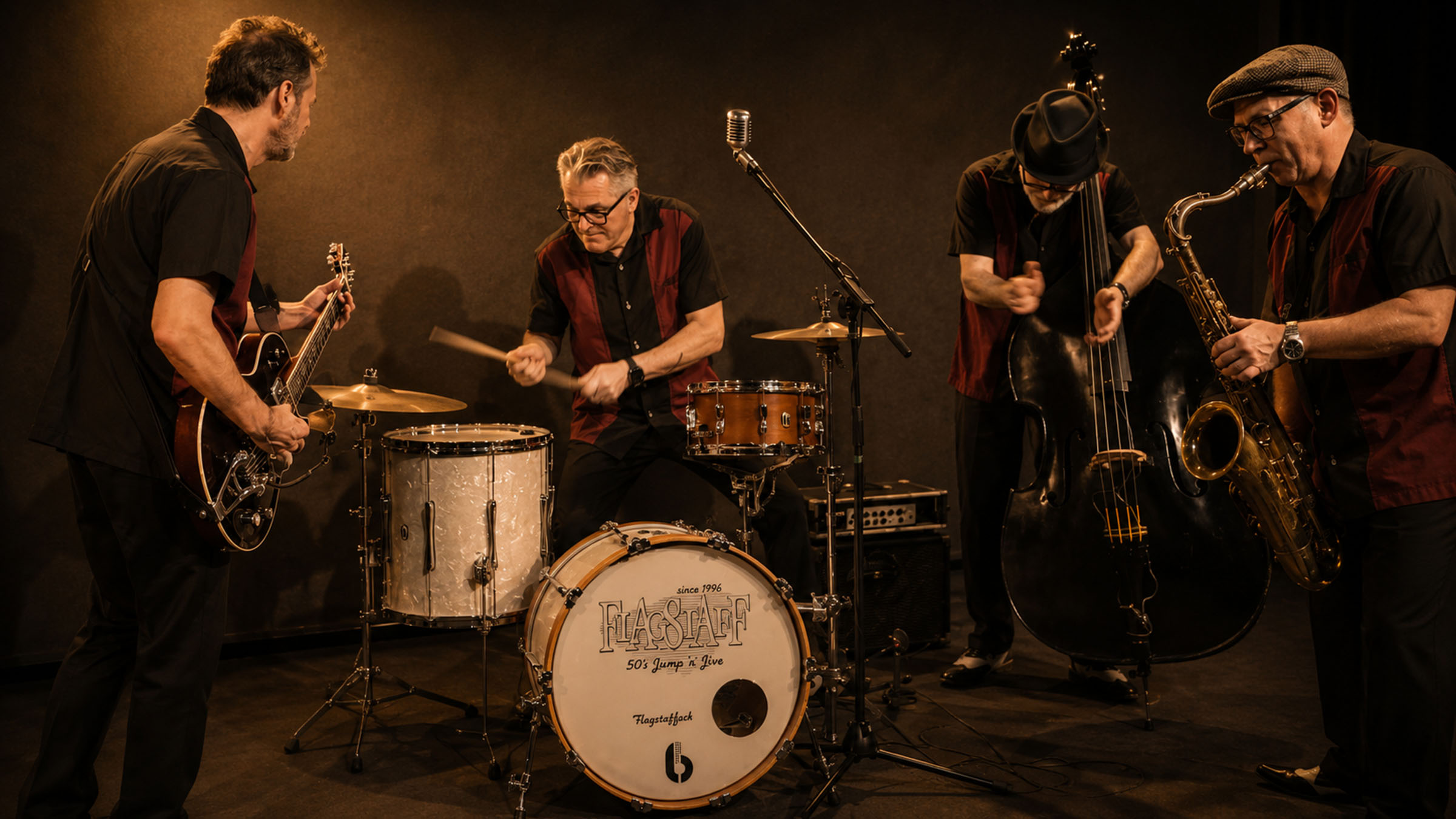 Flagstaff Septett Rock'n'Roll Showband live auf der Bühne